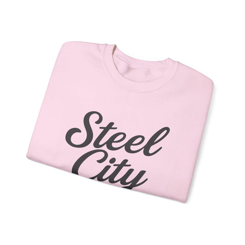 Steel City Cursive Print - Heavy Blend™ Crewneck Sweatshirt Sweatshirt - YinzerShop