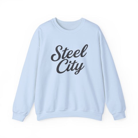 Steel City Cursive Print - Heavy Blend™ Crewneck Sweatshirt Sweatshirt - YinzerShop