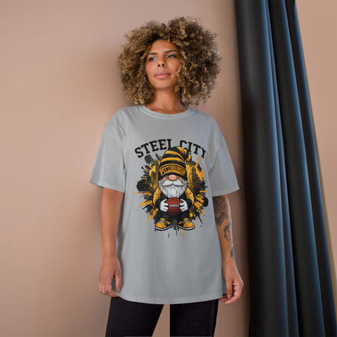 Steel City Gnome - Champion T-Shirt T-Shirt - YinzerShop