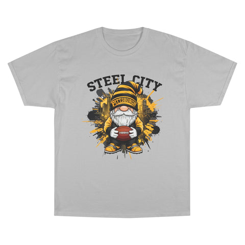 Steel City Gnome - Champion T-Shirt T-Shirt - YinzerShop