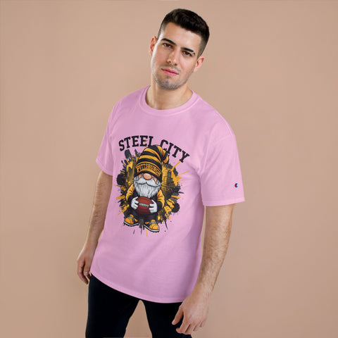 Steel City Gnome - Champion T-Shirt T-Shirt - YinzerShop