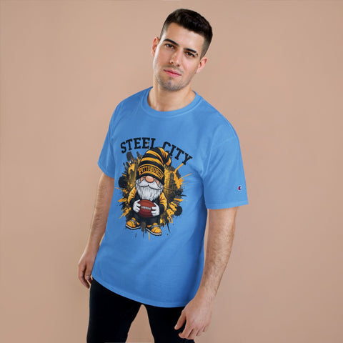 Steel City Gnome - Champion T-Shirt T-Shirt - YinzerShop