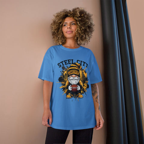 Steel City Gnome - Champion T-Shirt T-Shirt - YinzerShop