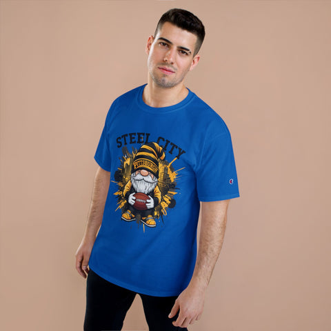 Steel City Gnome - Champion T-Shirt T-Shirt - YinzerShop