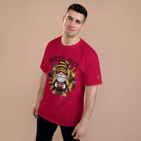 Steel City Gnome - Champion T-Shirt T-Shirt - YinzerShop