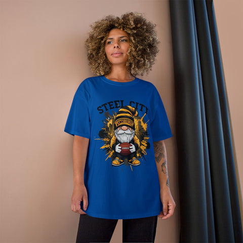 Steel City Gnome - Champion T-Shirt T-Shirt - YinzerShop