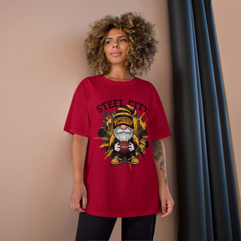 Steel City Gnome - Champion T-Shirt T-Shirt - YinzerShop