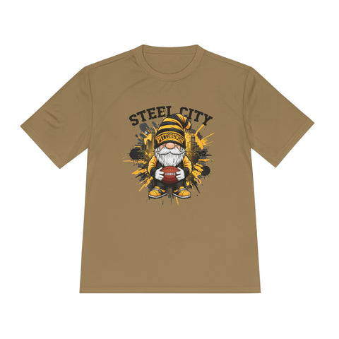 Steel City Gnome - Sport-Tek Unisex Moisture Wicking Tee T-Shirt - YinzerShop