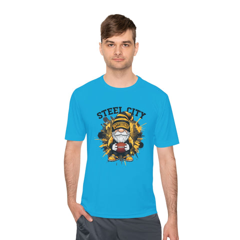 Steel City Gnome - Sport-Tek Unisex Moisture Wicking Tee T-Shirt - YinzerShop
