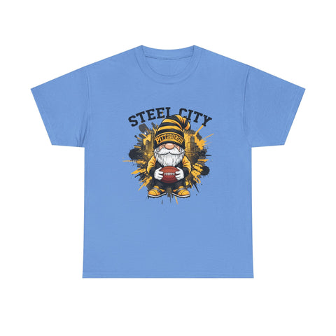 Steel City Gnome - Unisex Heavy Cotton Tee T-Shirt - YinzerShop