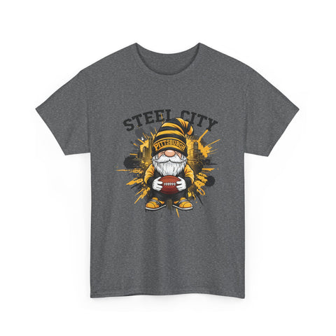 Steel City Gnome - Unisex Heavy Cotton Tee T-Shirt - YinzerShop