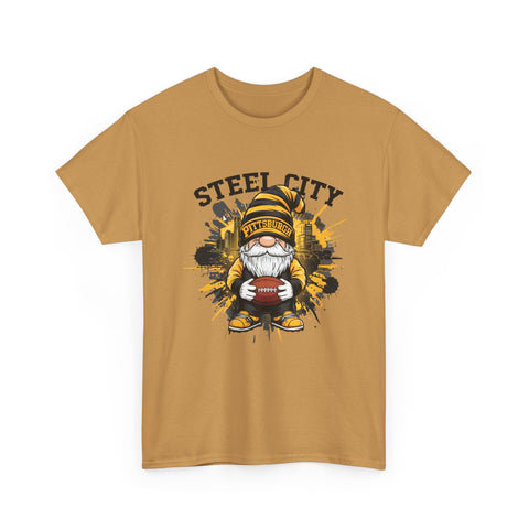 Steel City Gnome - Unisex Heavy Cotton Tee T-Shirt - YinzerShop