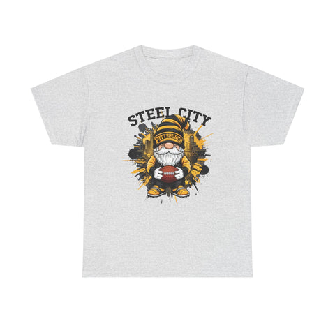 Steel City Gnome - Unisex Heavy Cotton Tee T-Shirt - YinzerShop
