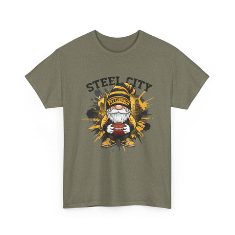 Steel City Gnome - Unisex Heavy Cotton Tee T-Shirt - YinzerShop