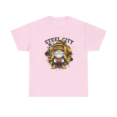 Steel City Gnome - Unisex Heavy Cotton Tee T-Shirt - YinzerShop