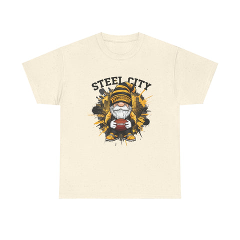 Steel City Gnome - Unisex Heavy Cotton Tee T-Shirt - YinzerShop
