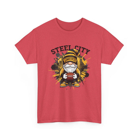 Steel City Gnome - Unisex Heavy Cotton Tee T-Shirt - YinzerShop