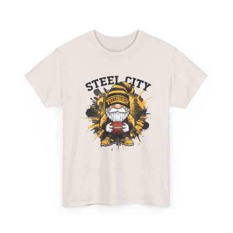 Steel City Gnome - Unisex Heavy Cotton Tee T-Shirt - YinzerShop