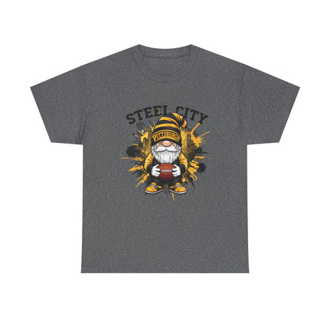 Steel City Gnome - Unisex Heavy Cotton Tee T-Shirt - YinzerShop