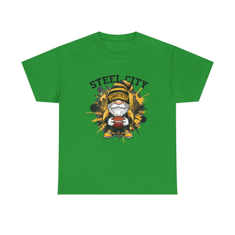 Steel City Gnome - Unisex Heavy Cotton Tee T-Shirt - YinzerShop