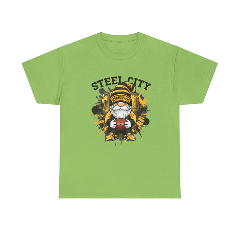 Steel City Gnome - Unisex Heavy Cotton Tee T-Shirt - YinzerShop