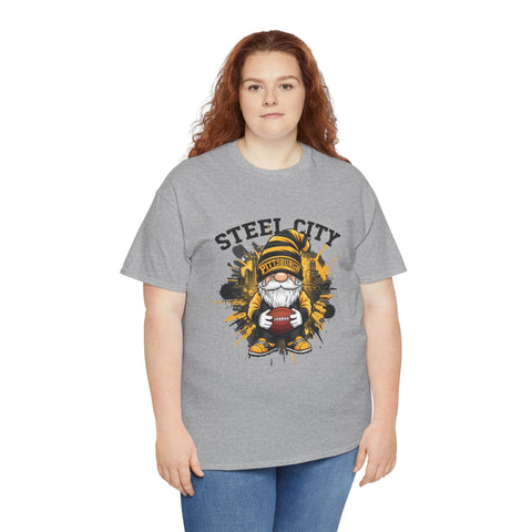 Steel City Gnome - Unisex Heavy Cotton Tee T-Shirt - YinzerShop