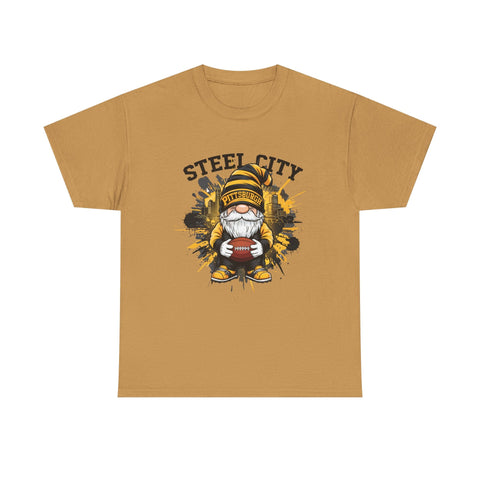 Steel City Gnome - Unisex Heavy Cotton Tee T-Shirt - YinzerShop