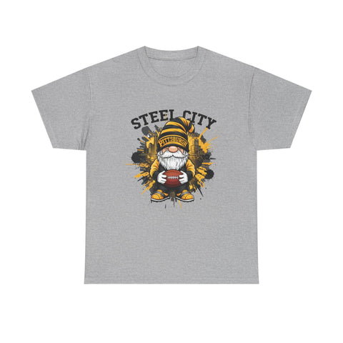 Steel City Gnome - Unisex Heavy Cotton Tee T-Shirt - YinzerShop