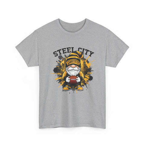 Steel City Gnome - Unisex Heavy Cotton Tee T-Shirt - YinzerShop