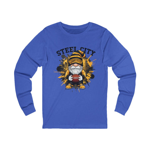 Steel City Gnome - Unisex Long Sleeve Tee Long Sleeve Shirt - YinzerShop