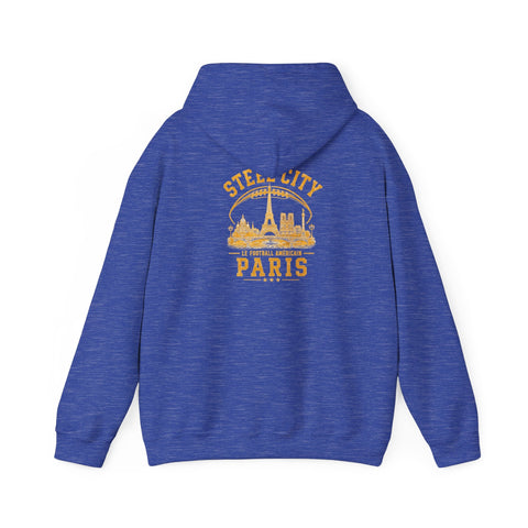 Steel City Paris - Unisex Heavy Blend™ Hooded Sweatshirt (Design on Back) Hoodie - YinzerShop