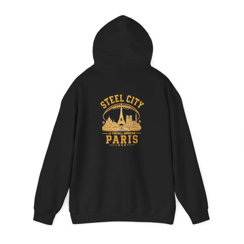 Steel City Paris - Unisex Heavy Blend™ Hooded Sweatshirt (Design on Back) Hoodie - YinzerShop