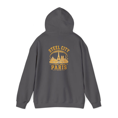 Steel City Paris - Unisex Heavy Blend™ Hooded Sweatshirt (Design on Back) Hoodie - YinzerShop