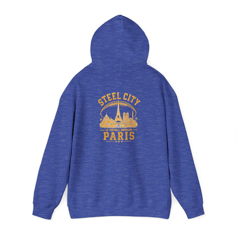 Steel City Paris - Unisex Heavy Blend™ Hooded Sweatshirt (Design on Back) Hoodie - YinzerShop