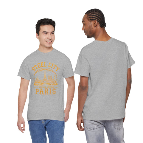 Steel City Paris - Unisex Heavy Cotton Tee T-Shirt - YinzerShop