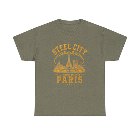 Steel City Paris - Unisex Heavy Cotton Tee T-Shirt - YinzerShop