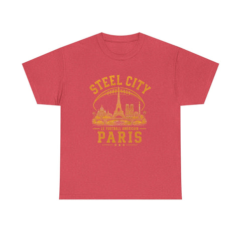 Steel City Paris - Unisex Heavy Cotton Tee T-Shirt - YinzerShop