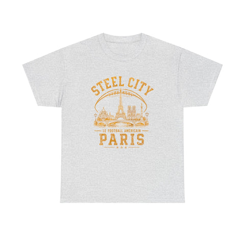 Steel City Paris - Unisex Heavy Cotton Tee T-Shirt - YinzerShop