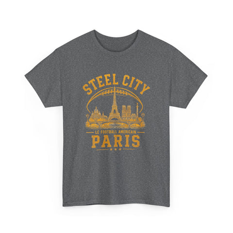 Steel City Paris - Unisex Heavy Cotton Tee T-Shirt - YinzerShop