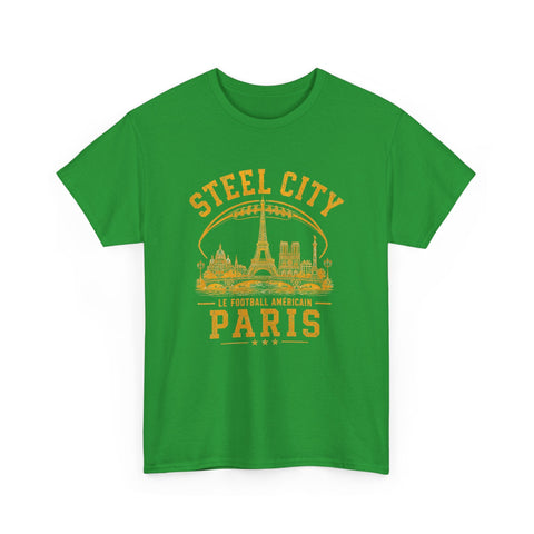 Steel City Paris - Unisex Heavy Cotton Tee T-Shirt - YinzerShop