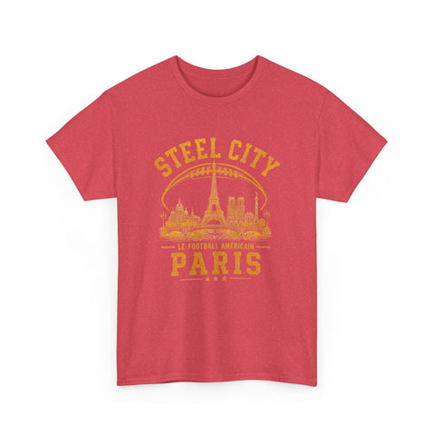Steel City Paris - Unisex Heavy Cotton Tee T-Shirt - YinzerShop