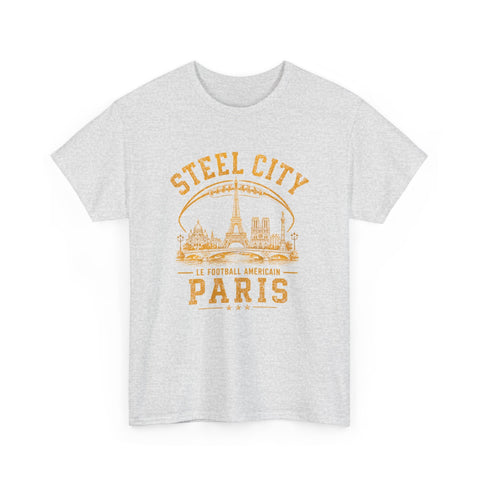 Steel City Paris - Unisex Heavy Cotton Tee T-Shirt - YinzerShop