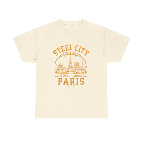 Steel City Paris - Unisex Heavy Cotton Tee T-Shirt - YinzerShop