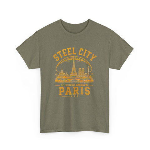 Steel City Paris - Unisex Heavy Cotton Tee T-Shirt - YinzerShop
