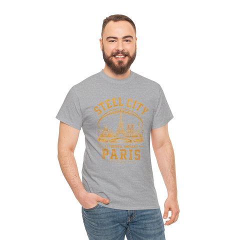 Steel City Paris - Unisex Heavy Cotton Tee T-Shirt - YinzerShop