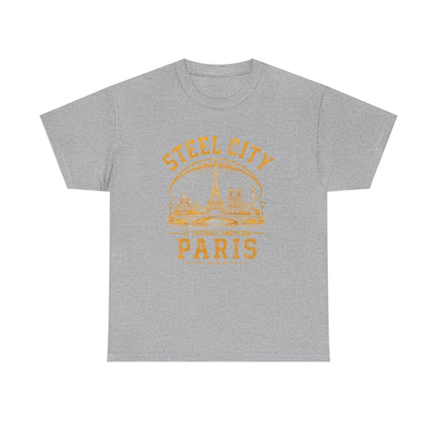 Steel City Paris - Unisex Heavy Cotton Tee T-Shirt - YinzerShop