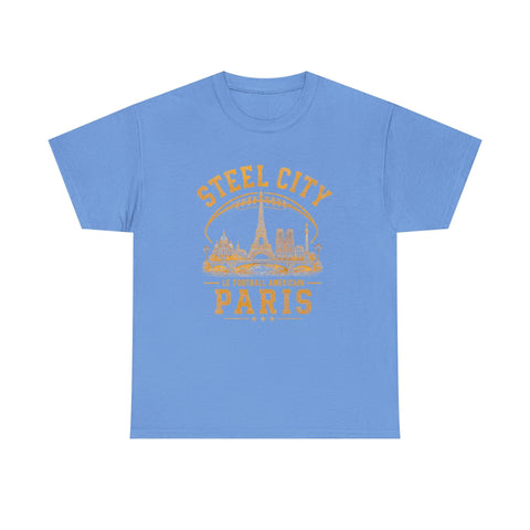 Steel City Paris - Unisex Heavy Cotton Tee T-Shirt - YinzerShop