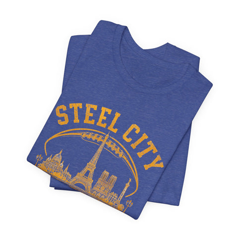Steel City Paris - Unisex Jersey Short Sleeve Tee T-Shirt - YinzerShop