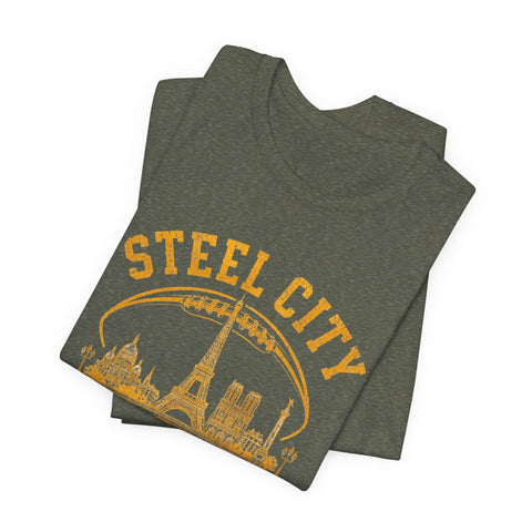Steel City Paris - Unisex Jersey Short Sleeve Tee T-Shirt - YinzerShop