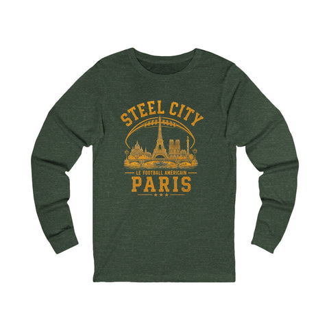 Steel City Paris - Unisex Long Sleeve Tee Long Sleeve Shirt - YinzerShop